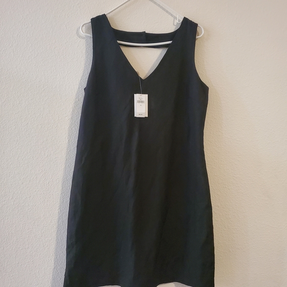 banana republic black linen dress Lace-Up Bustier Mini Dress